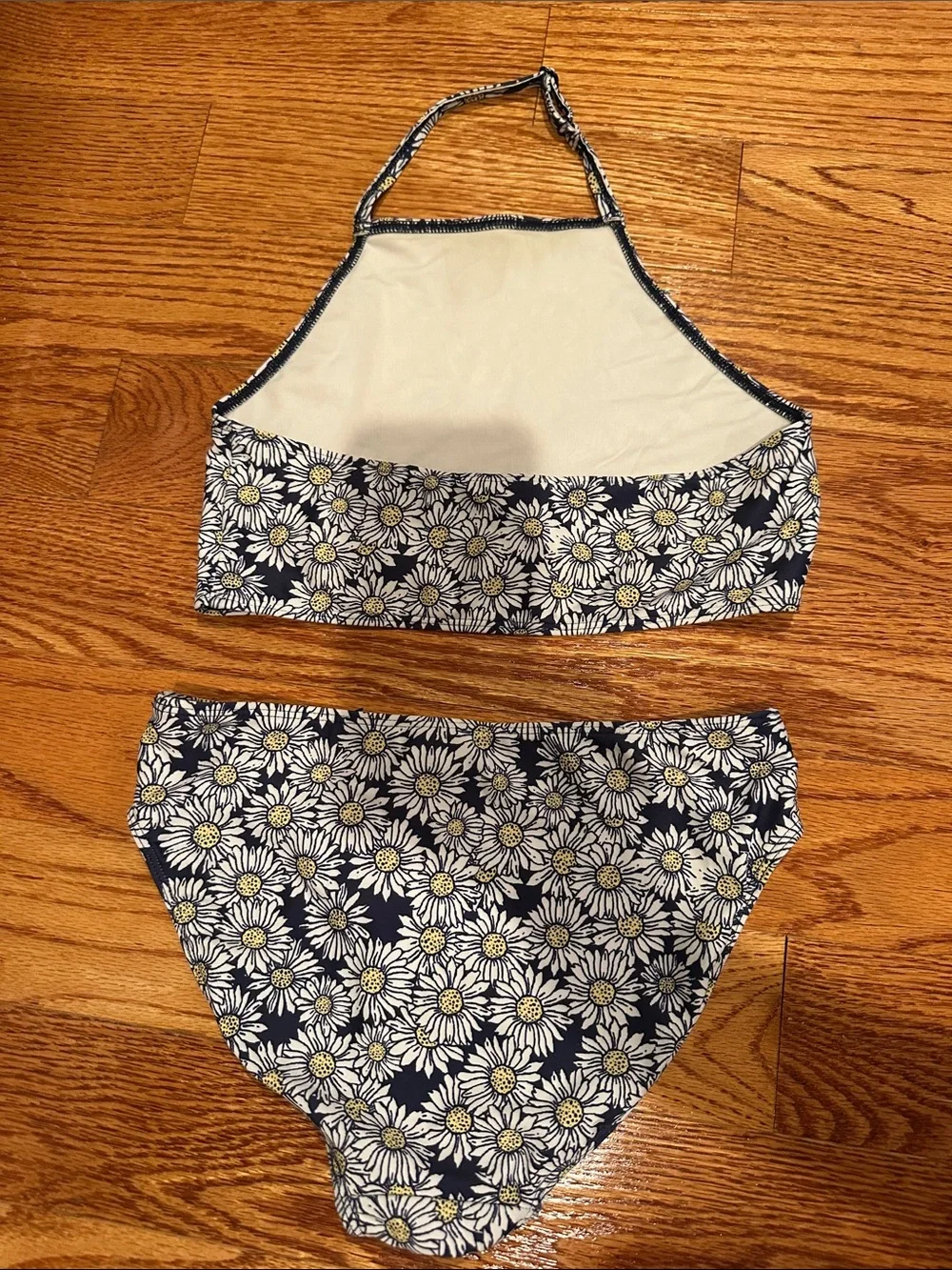 Melrose and Market Navy and White Daisy Print Two-Piece Swim Set